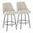 Studded Marcel 27" Fixed-Height Counter Stool With Metal Legs & Round Footrest - Set Of  2-109575657