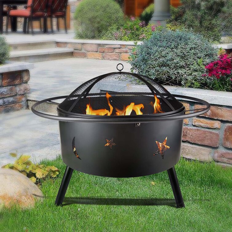 George Oliver Jahidul 24 H x 36 W Steel Wood Burning Outdoor Fire Pit &  Reviews