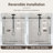 44"-48"W*76" H Frameless Single Sliding Shower Door – 5/16" (8Mm) Clear Tempered Glass, Bypass Design-125316927