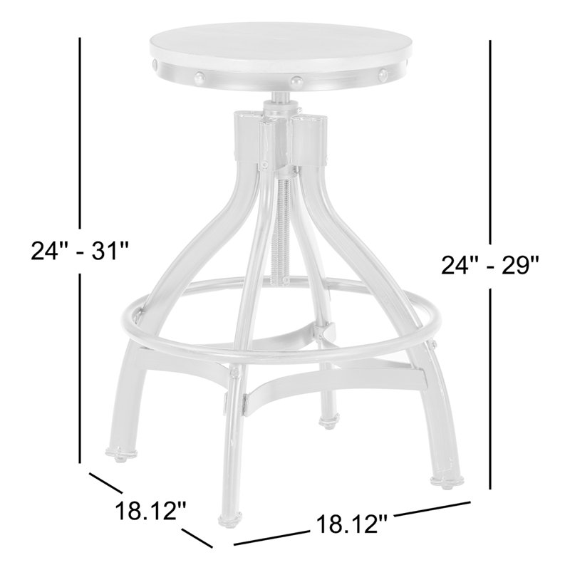 Tabouret de comptoir pivotant Kerome, Brun