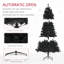 Arbre de Noël artificiel noir de 6 pi de haut