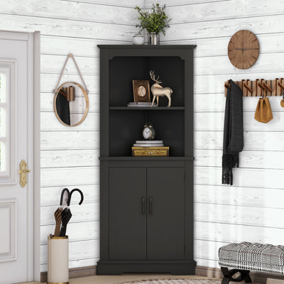 Grande armoire d'angle avec portes