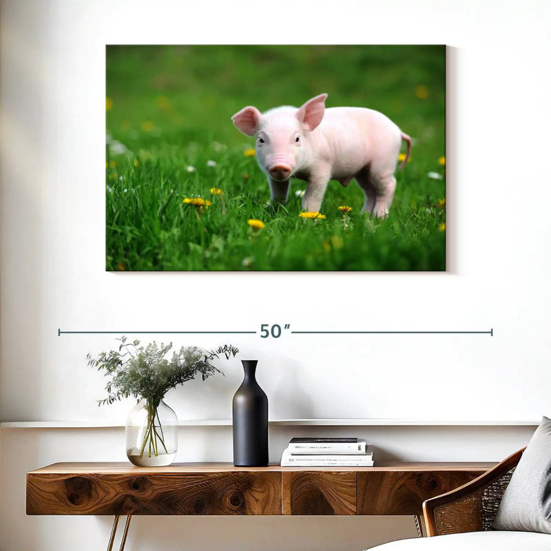 Brampt Spring Grass Pig, 26" H x 39" W