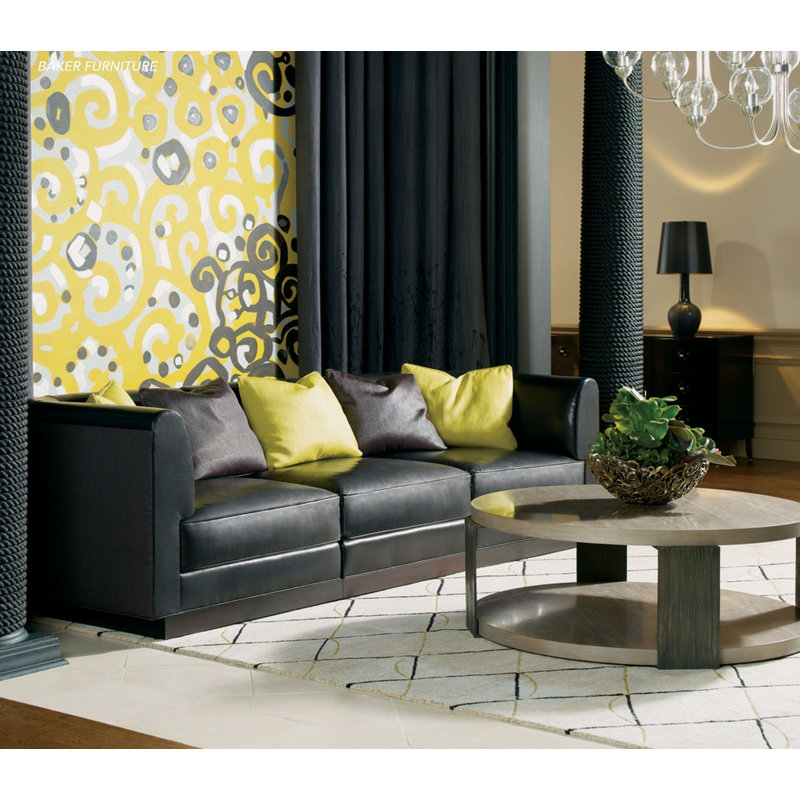 Archloop Geometric Area Rug in Black/Gold/White, Rectangle 2' x 3'