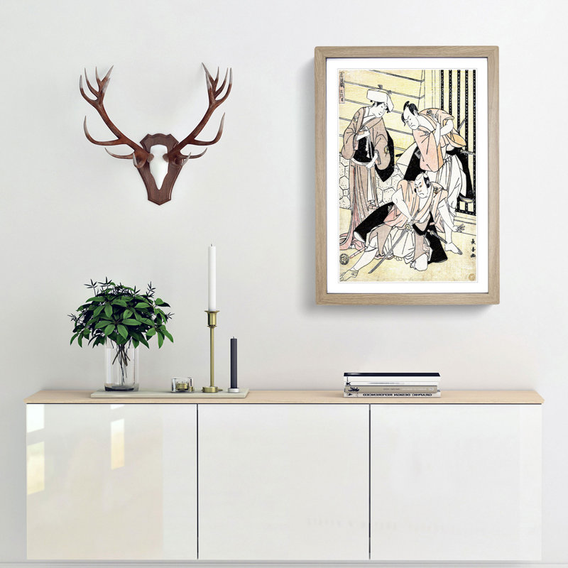 Chushingura by Eishosai Choki - Picture Frame Painting Print, Oak Framed, 65cm H x 48cm W x 2cm D