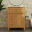 Meuble-lavabo de 24 po avec lavabo, meuble-lavabo en bois avec tiroir rabattable et 2 tiroirs à fermeture en douceur