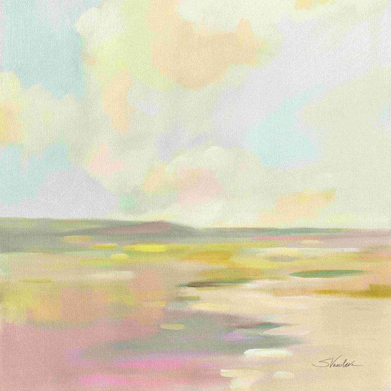 «Light Cloud» par Silvia Vassileva - peinture sur toile tendue, H 12 po x l 12 po