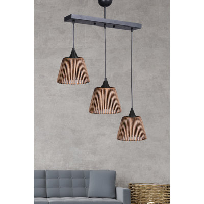 Luminaire suspendu conique à 3 lumières Renko
