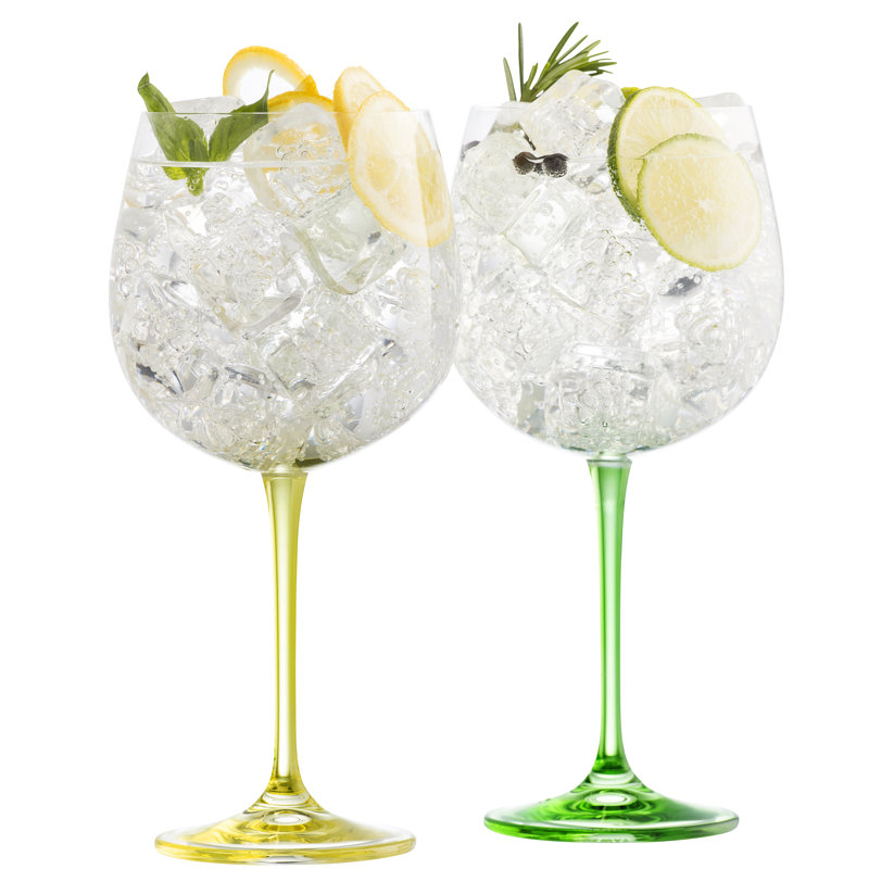 570ml Gin Balloon Glass Set, Lemon