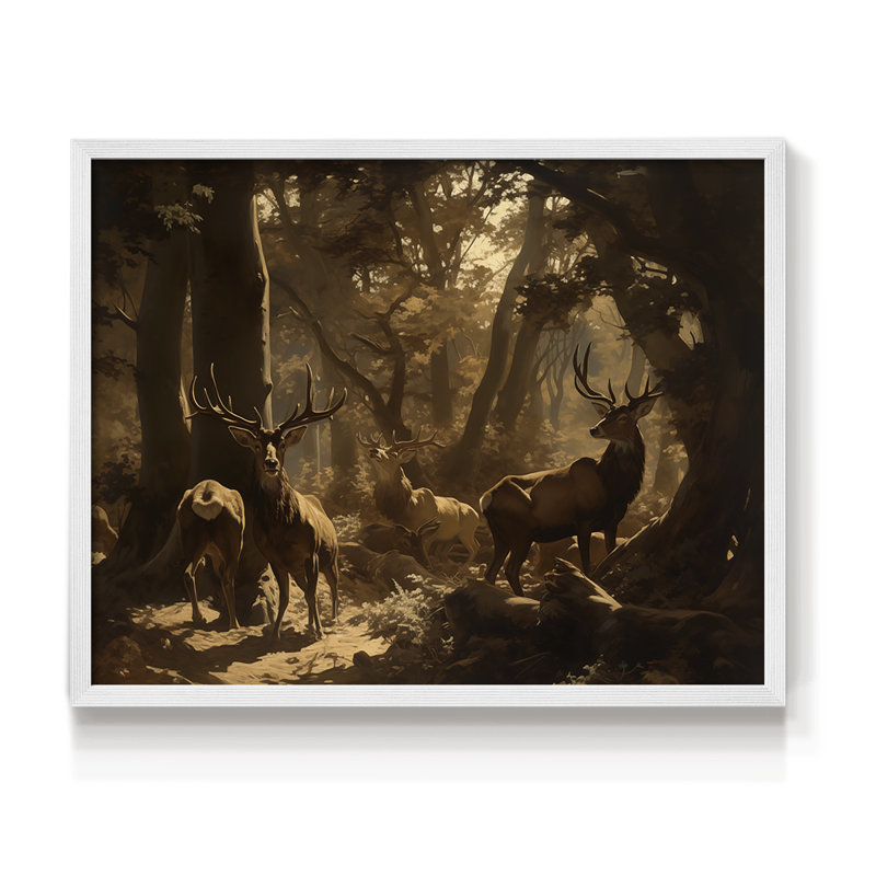 Faune - Livrée - Reproduction encadrée - Restickable, H 22 po x l 28 po, Blanc