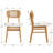 Farmhouse Dining Table Set, Solid Wood Extendable Dining Table And Rattan Back Dining Chair For Dining Room/Kitchen/Living Room-324751888-324751889