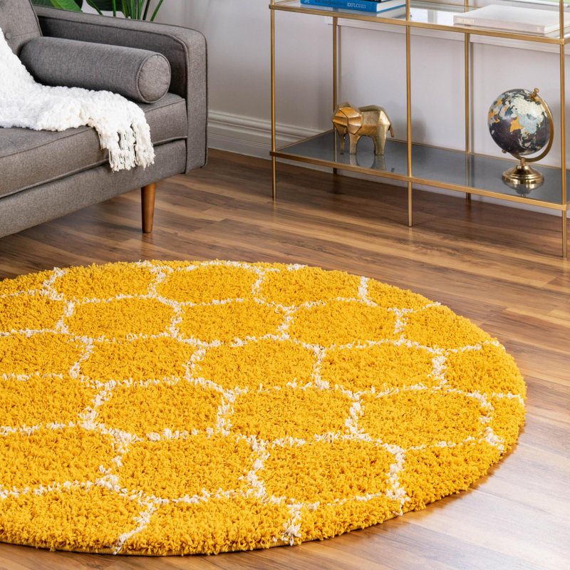 Deone Geometric Indoor Rug, Round 5'3"