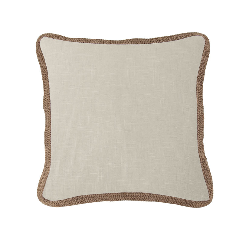 Coussin décoratif en jute Luna, Brun clair