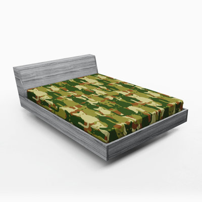 Microfiber Camouflage Fitted Sheet