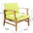 Patio Club Chair, Constructed With Robust Wood And Slat Appearance Chair For Patio, Featuring Modern Panel Design Durability-239376649-239376692