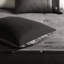 Édredon gris en fausse daim 7 pièces avec coussins décoratifs gris
