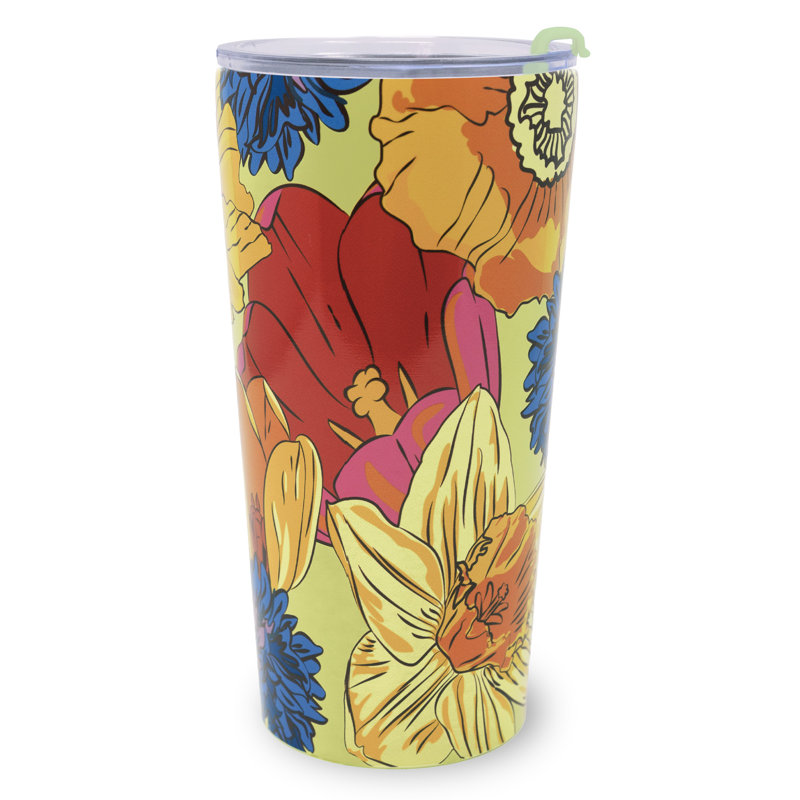 Tasse thermique en acier inoxydable, coquelicot