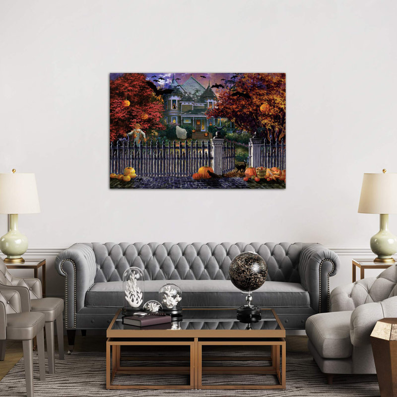 Halloween House by Nicky Boehme - Wrapped Canvas Print, 20.32 cm H x 30.48 cm W, Wrapped Canvas