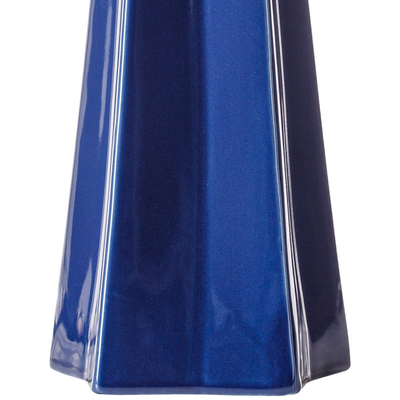 Lampe de table en céramique Magalie, Bleu