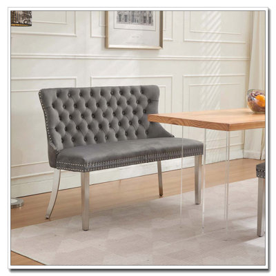 Banc en velours pour causeuse double