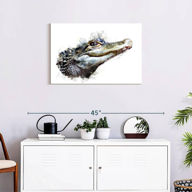 Crocodile Head, 20" H x 30" W