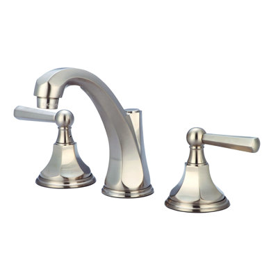 Julliard Brushed Nickel Bathroom Faucet - Solid Brass 8 in. Wide Spread 2 Lever Vanity Faucet, Water & Temperature Control, 2.2 GPM