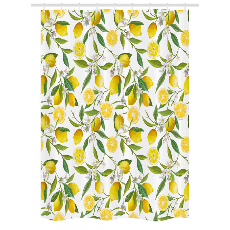 Floral Shower Curtain with Hooks Included, 54" W x 78" L