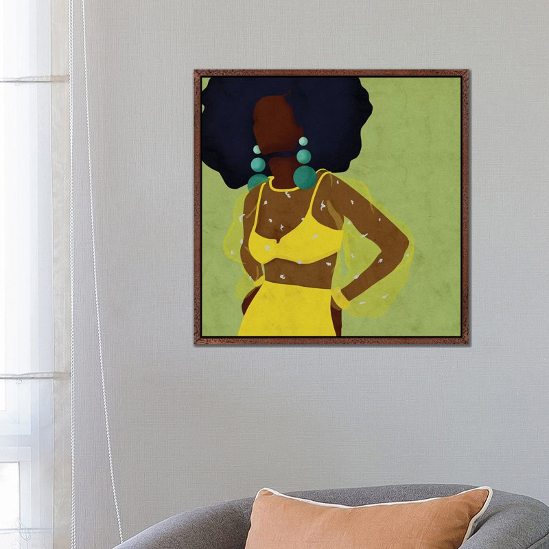 Sheeva by Reyna Noriega - Print on Canvas, 66.04 cm H x 66.04 cm W, Brown Framed