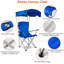 Fauteuil de camping robuste avec porte-gobelet Gwendolen 330 lb-704369580