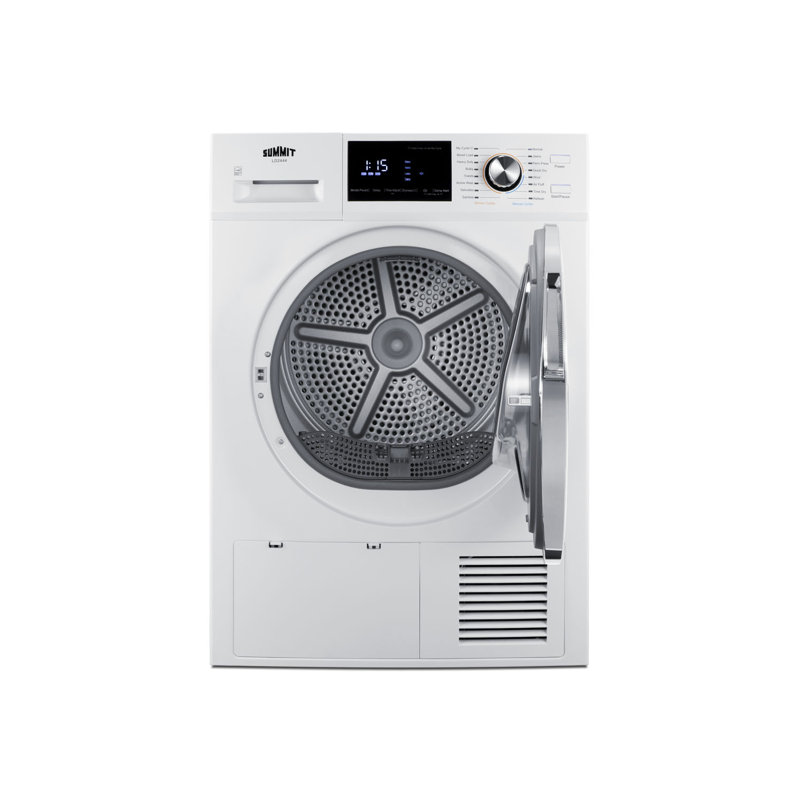 Summit 4.4 Cu. Ft. White Stackable Electric Dryer with Moisture Sensing