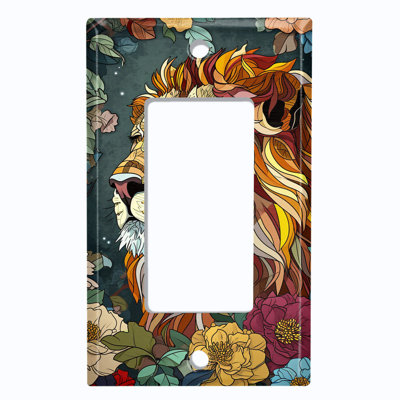 Couvercle de plaque d'interrupteur en métal; Fauteuil à bascule GFI - Lion stoïque US Standard