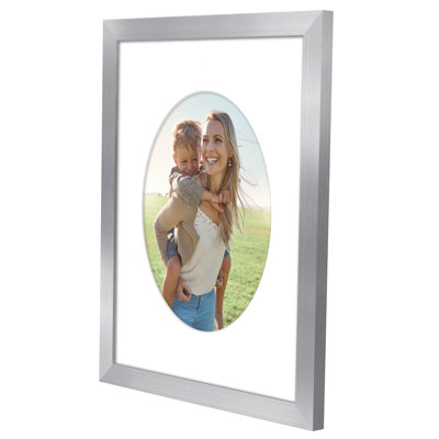 Cadre photo Americanflat avec tapis de forme ovale - idéal pour n'importe quelle pièce, salon, dortoir