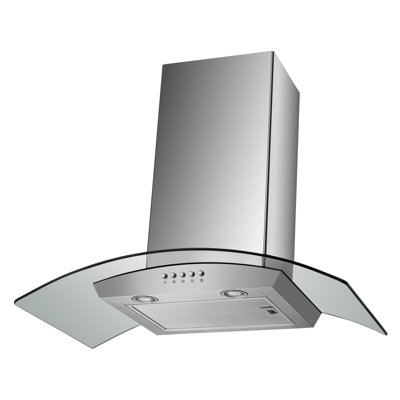 Hotte de cuisine murale à conduit 30 po 500 cfm en inox
