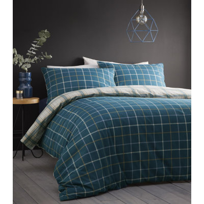 Cotton 64 TC Reversible Duvet Cover Set
