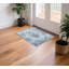 Tapis oriental délavé bleu foncé et ivoire 2 pi x 3 pi avec protection UV-307899740