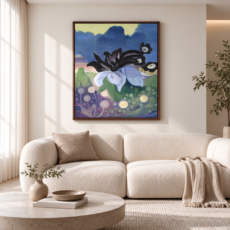 Art mural sur toile Twilight, 10"H x 8"W, Cadre noir