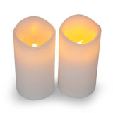 Mikasa LED Wax Pillar Candles, Set Of 2