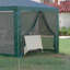 Moustiquaire en acier 10 x 28 pi pour moustiquaire de fête avec parois latérales amovibles et portes à fermeture à glissière (vert)