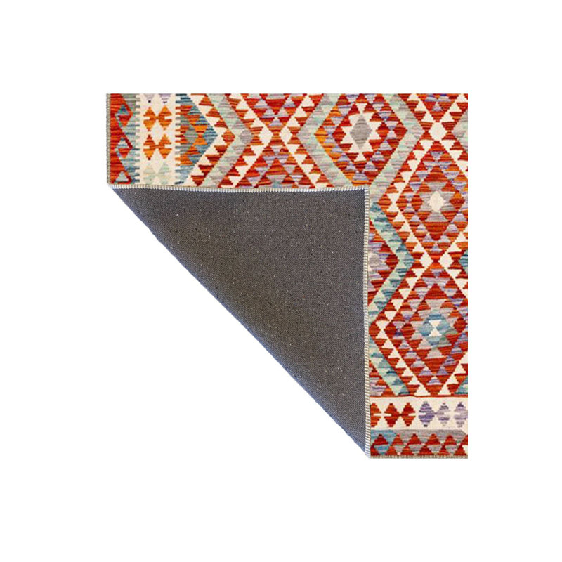 Tapis tissé multicolore à motif géométrique en croix multicolore et tapis décoratif lavable à la machine