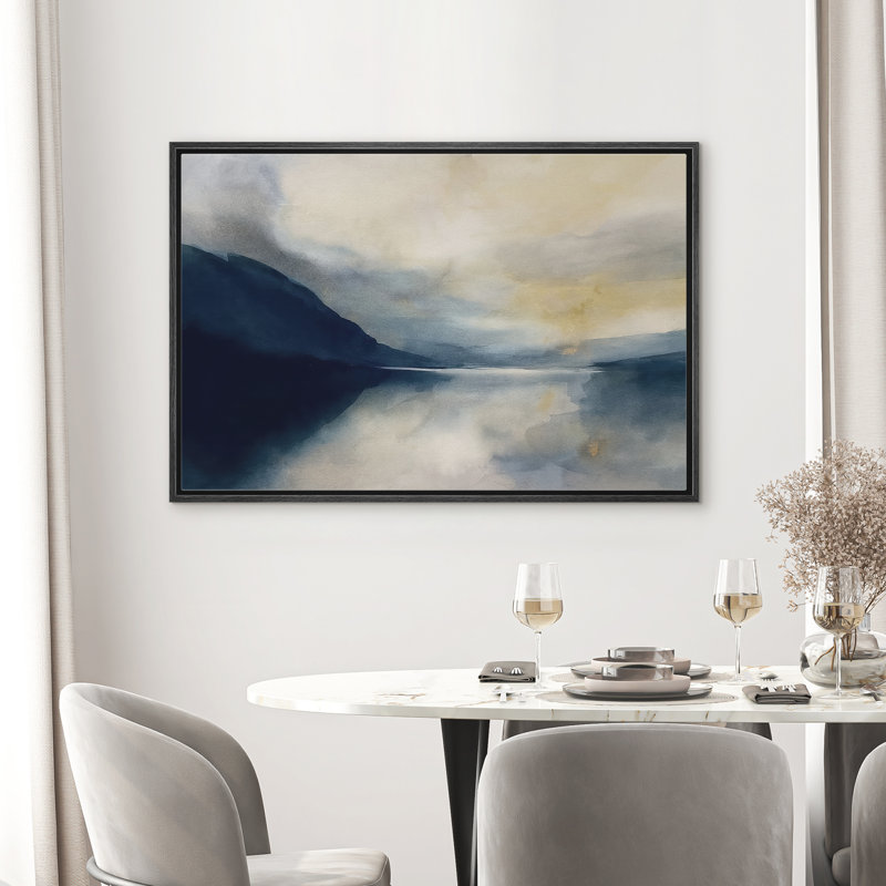 "Neutral Abstract Landscape", impression sur toile encadrée, décoration murale pour chambre à coucher, Noir