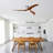 52" Flush Mount Ceiling Fan Solid Wood Blades Ceiling Fan With Light With Remote Control, Noiseless Reversible Motor, 6 Speed, For Patio Living Room, Bedroom,Indoor--(Stain Nickel)-125784136