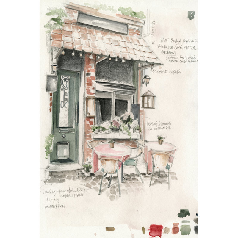 UA CH Cafe Study II by Jennifer Paxton Parker - Art Prints on Canvas, 122cm H x 81cm W x 3.8cm D
