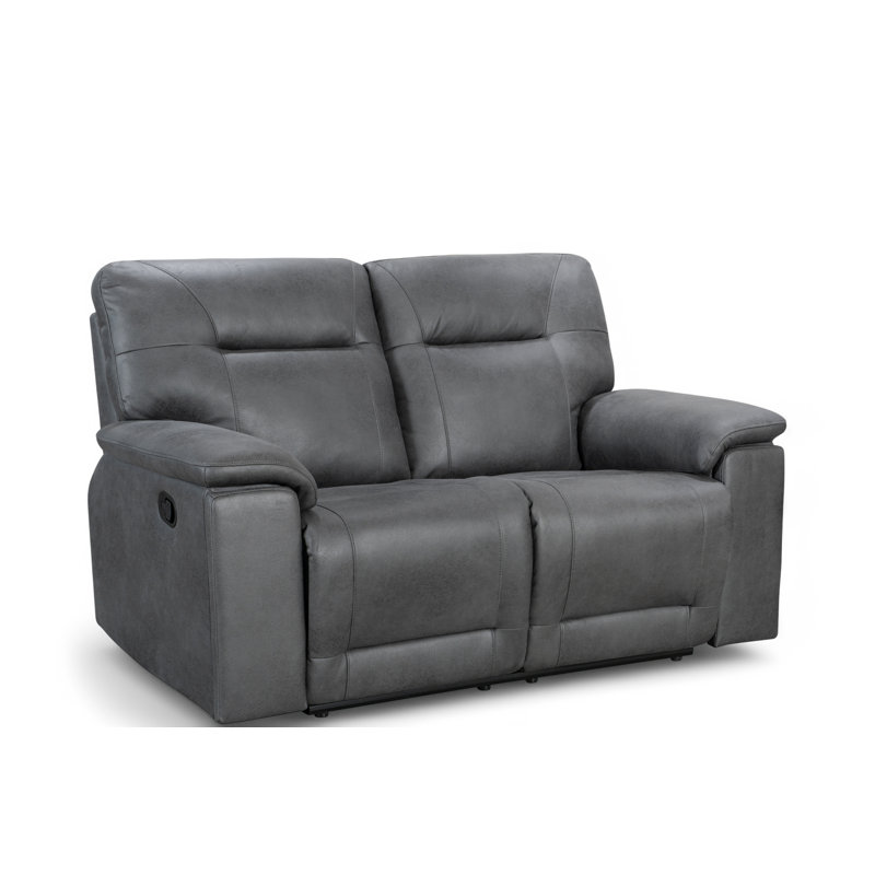 Faux Leather Reclining Sofa, 2