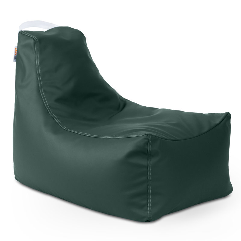 Juniper Jr Classroom Bean Bag Chair, Premium Vinyl, Sequoia Green