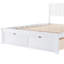 Lit plateforme double avec tiroirs sous le lit