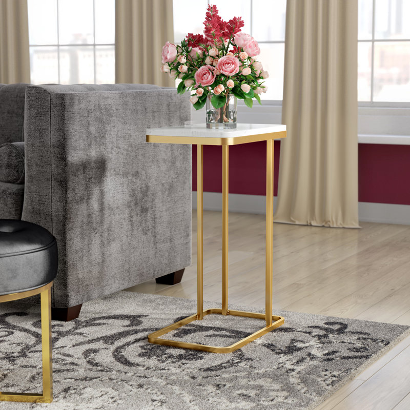 Cemalettin End Table, White