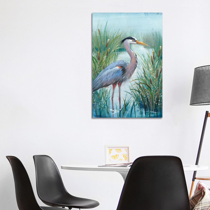 Marsh Heron I by Tim OToole - Wrapped Canvas Painting, 101.6 cm H x 66.04 cm W x 3.175 cm D