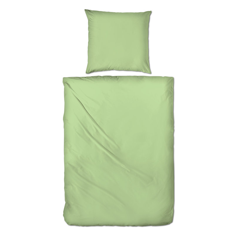 Cotton 240 TC Modern & Contemporary Duvet Cover Set, 155 x 220cm - 1 Pillowcase (80 x 80 cm), Lime