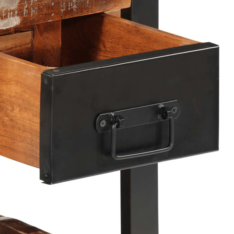 Berdella 35cm W Iron Bedside Table