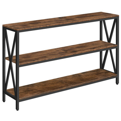 55"" Sofa Table, Industrial Console Table, 3-Tier Narrow Side Table With Open Shelves, Foyer Table For Entryway, Hallway, Kitchen, Living Room And Bedr -  17 Stories, 4E4C77FEC91149C1B04D39C0F70B46CE